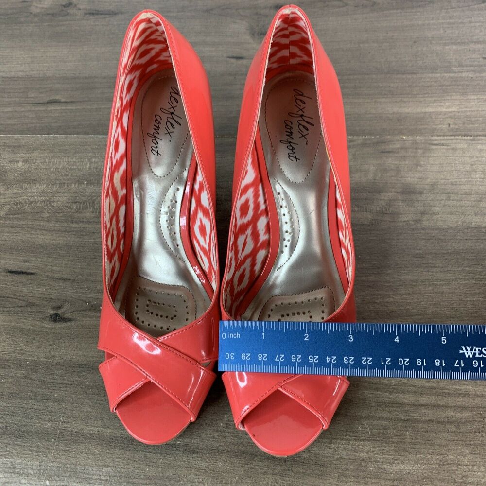 Dexflex Comfort Womens Wedge Heels Shoes Size 9.5 Peep Toes Pump - Picture 5 of 10